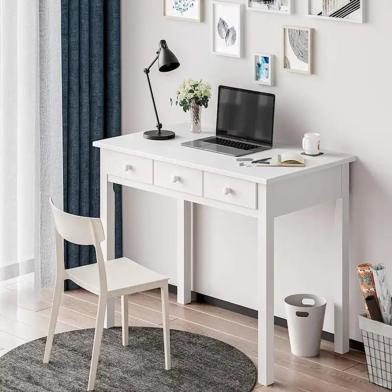 Bureau avec Port USB Bureau d'ordinateur de maison avec 7 Tiroirs