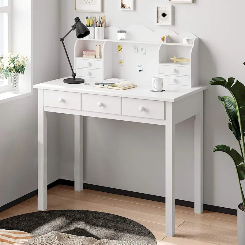 Bureau avec Port USB Bureau d'ordinateur de maison avec 7 Tiroirs