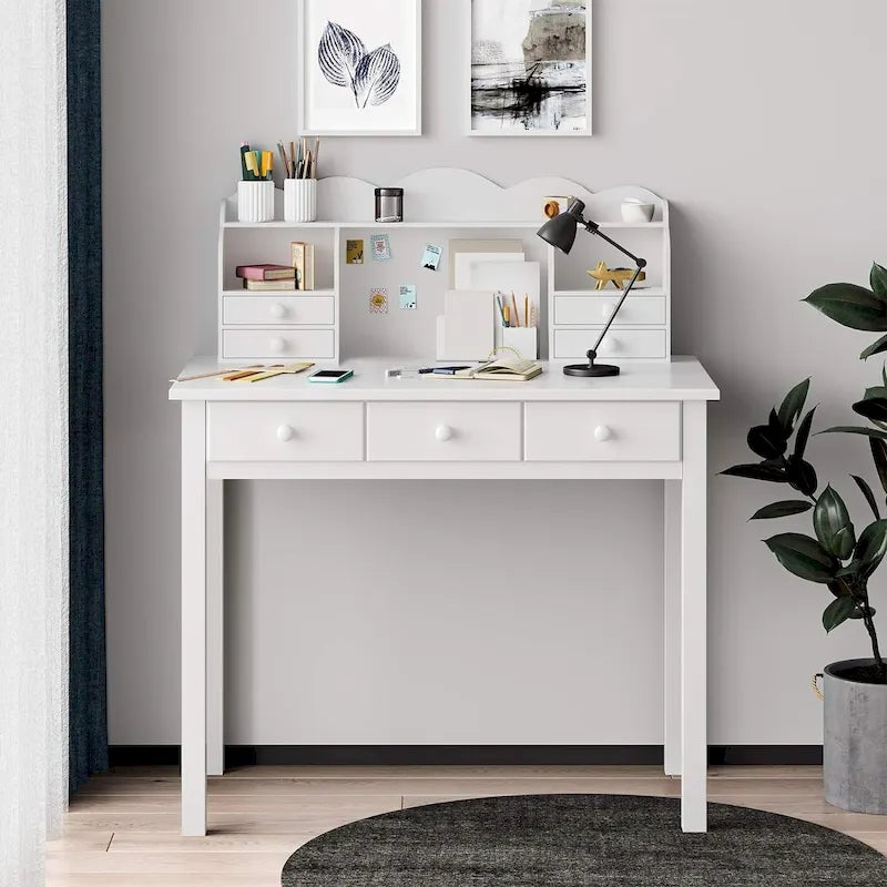 Bureau avec Port USB Bureau d'ordinateur de maison avec 7 Tiroirs