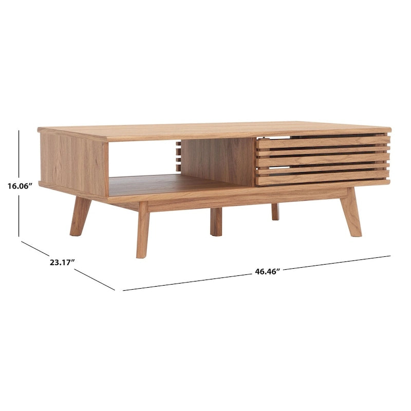 Table basse médiévale en noyer massif