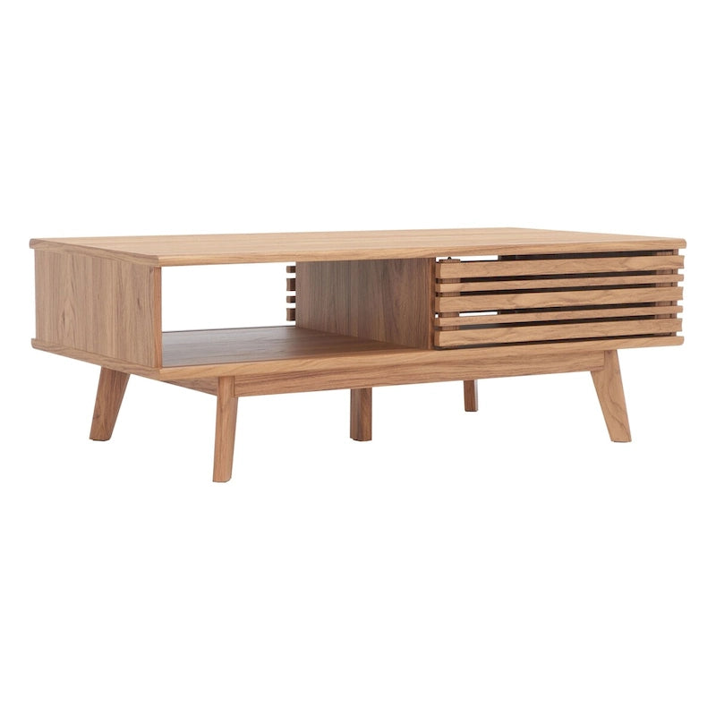 Table basse médiévale en noyer massif