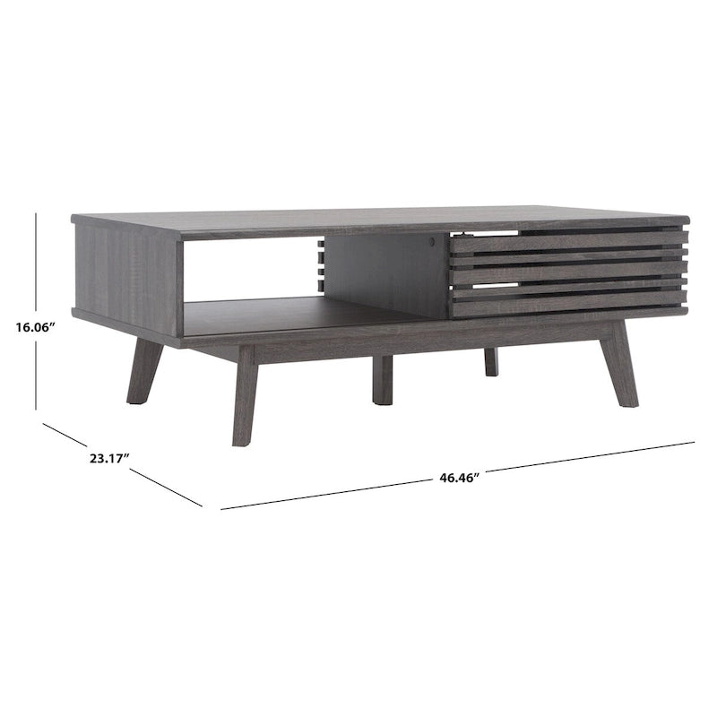 Table basse médiévale en noyer massif
