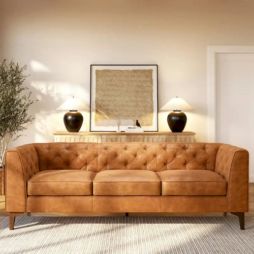 Poly & Bark Essex 89  Sofa - Full Grain Genuine Italian Leather