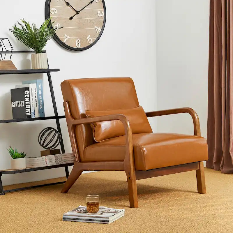 Fauteuil/relax en PU façon cuir moderne de style médiéval