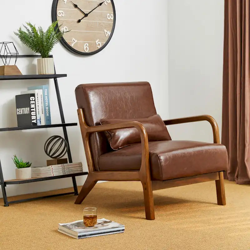 Fauteuil/relax en PU façon cuir moderne de style médiéval
