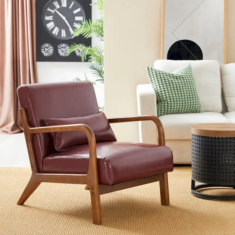 Fauteuil/relax en PU façon cuir moderne de style médiéval