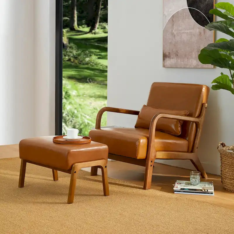 Fauteuil/relax en PU façon cuir moderne de style médiéval