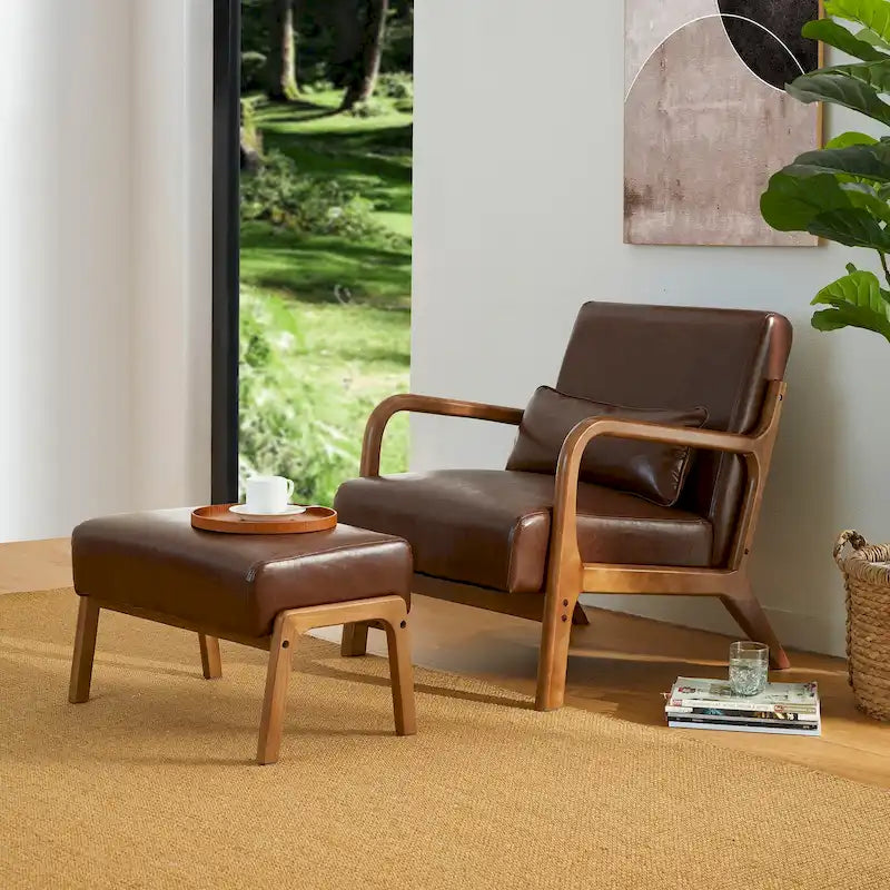 Fauteuil/relax en PU façon cuir moderne de style médiéval