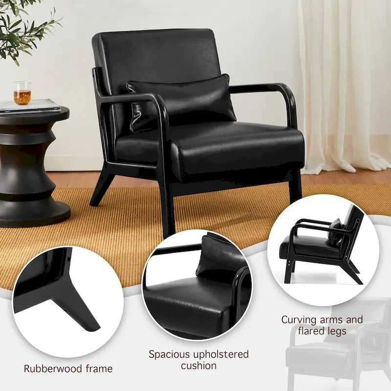 Fauteuil/relax en PU façon cuir moderne de style médiéval