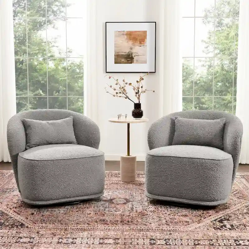 Fauteuils pivotants rembourrés (lot de deux)