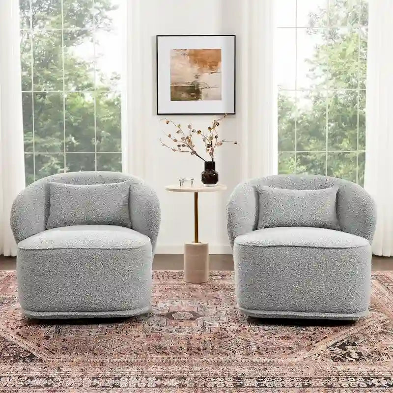 Fauteuils pivotants rembourrés (lot de deux)