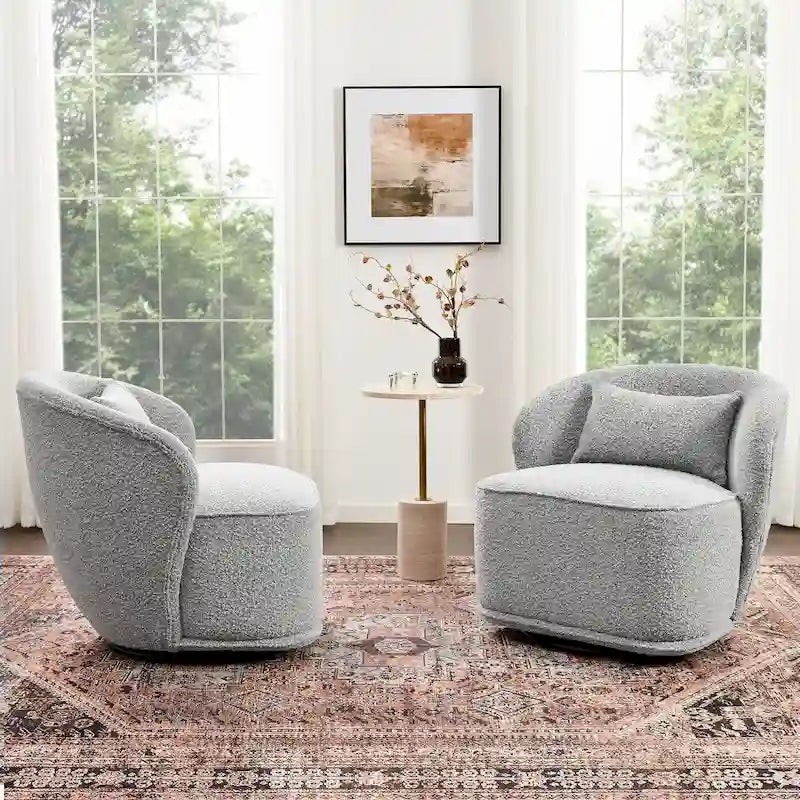 Fauteuils pivotants rembourrés (lot de deux)