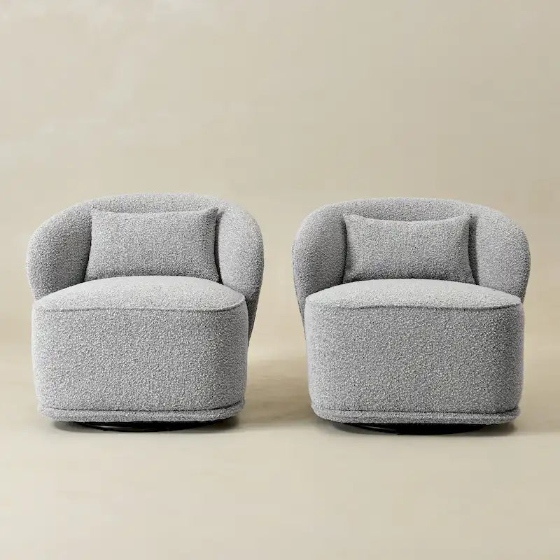 Fauteuils pivotants rembourrés (lot de deux)