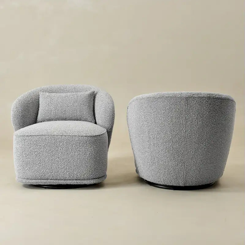 Fauteuils pivotants rembourrés (lot de deux)