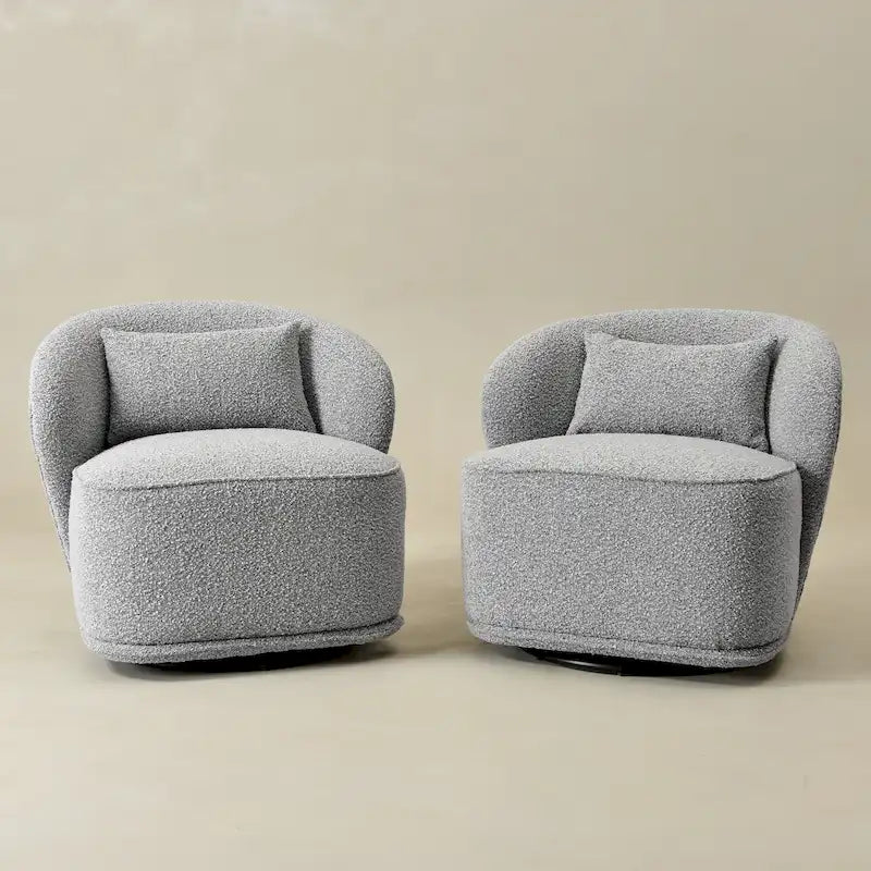 Fauteuils pivotants rembourrés (lot de deux)