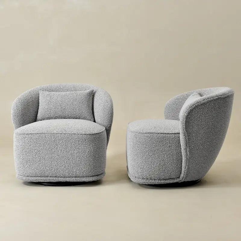 Fauteuils pivotants rembourrés (lot de deux)