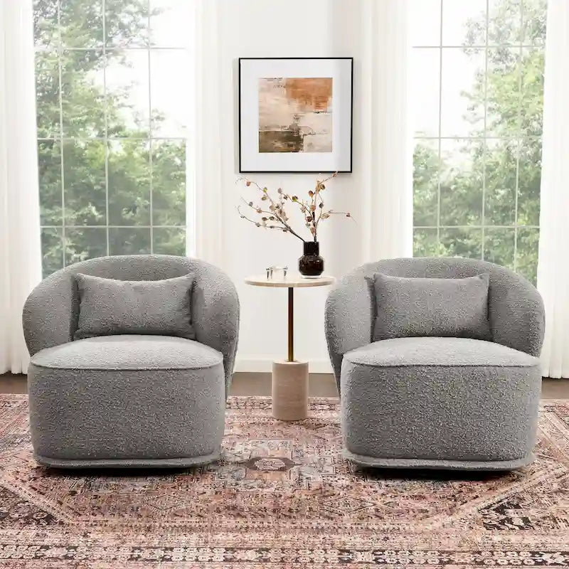 Fauteuils pivotants rembourrés (lot de deux)