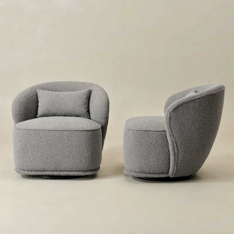 Fauteuils pivotants rembourrés (lot de deux)