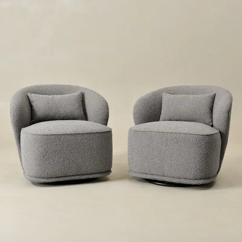 Fauteuils pivotants rembourrés (lot de deux)