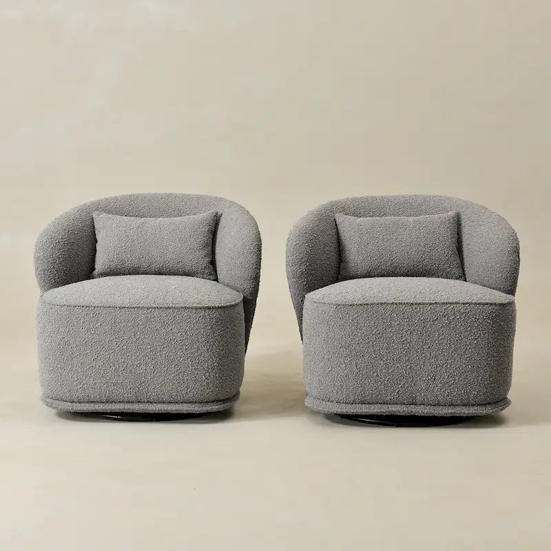 Fauteuils pivotants rembourrés (lot de deux)