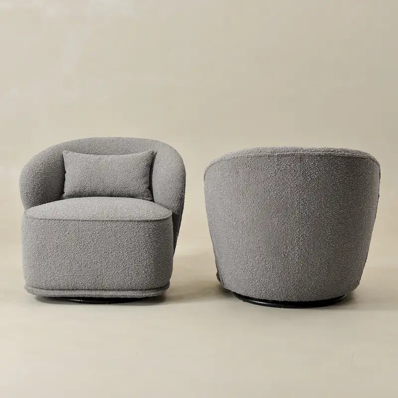 Fauteuils pivotants rembourrés (lot de deux)