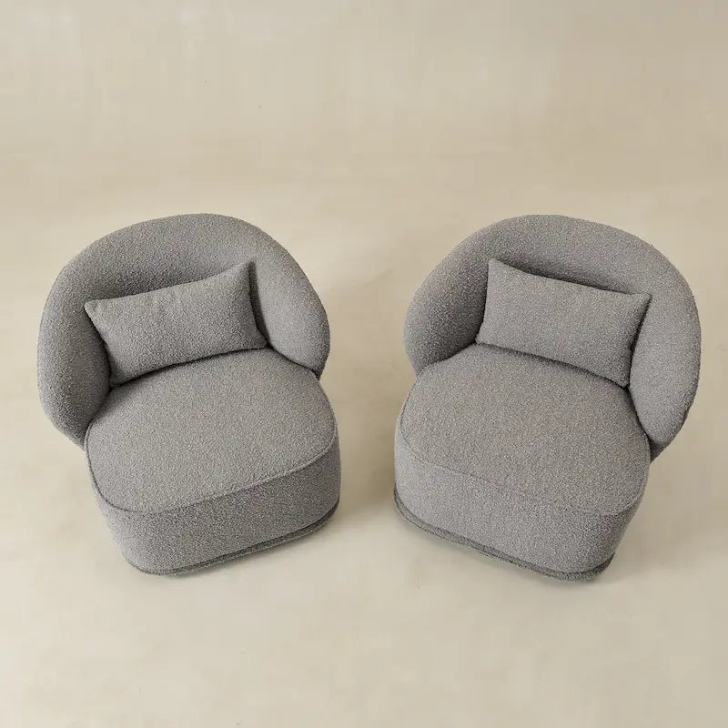 Fauteuils pivotants rembourrés (lot de deux)