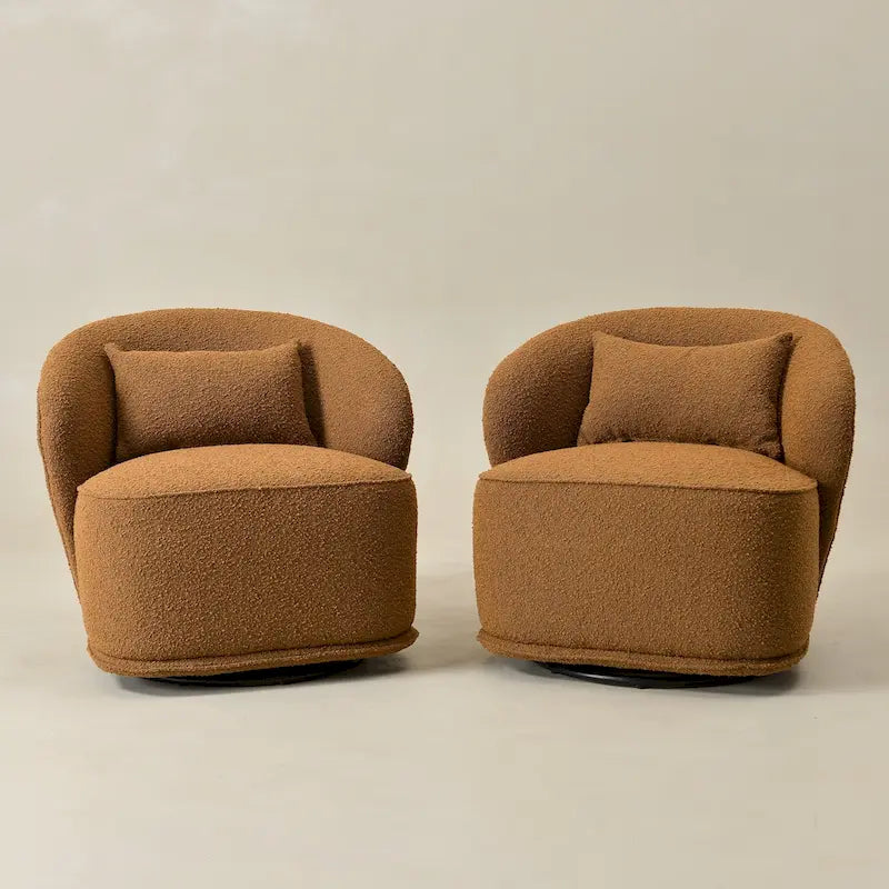 Fauteuils pivotants rembourrés (lot de deux)