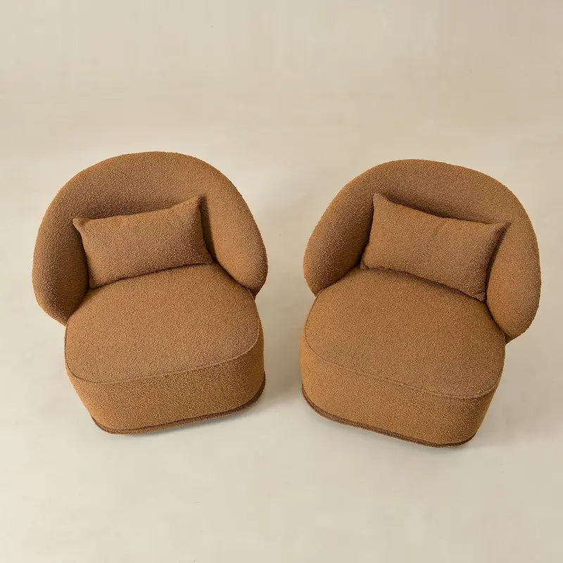 Fauteuils pivotants rembourrés (lot de deux)