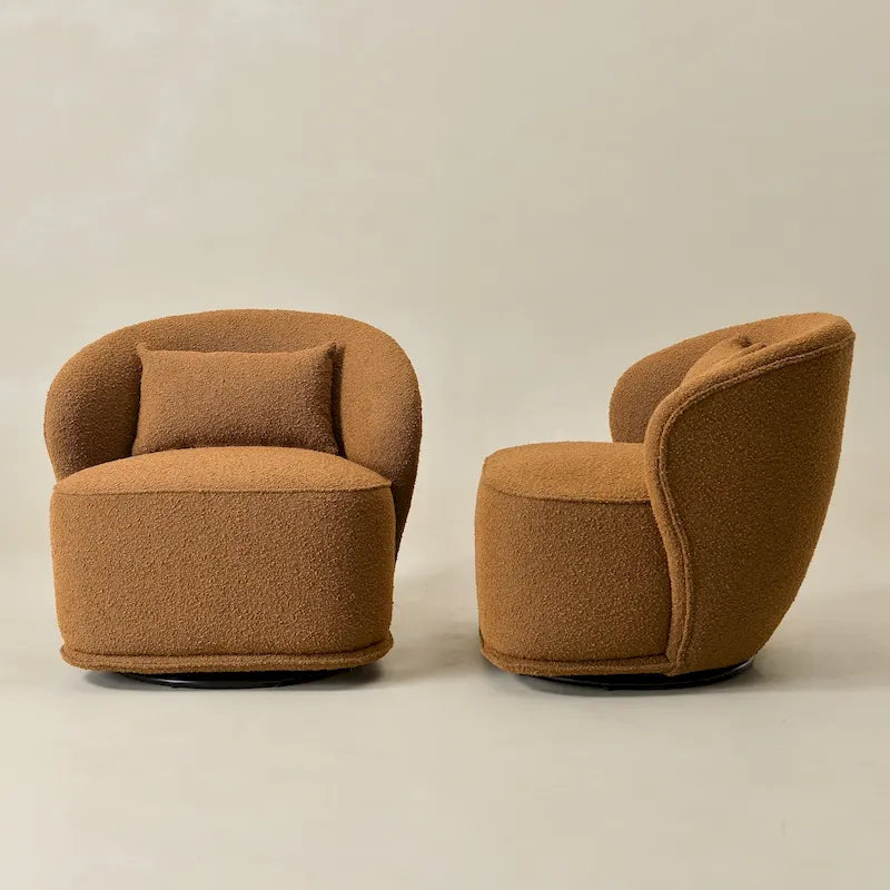 Fauteuils pivotants rembourrés (lot de deux)