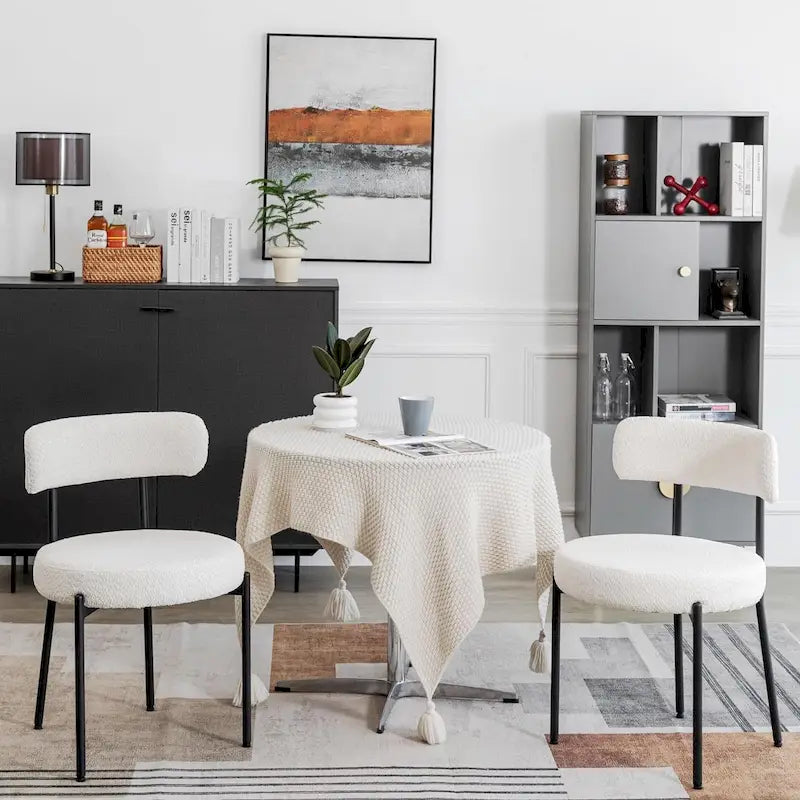 Chaises de cuisine et de salle à manger modernes en velours rembourrées