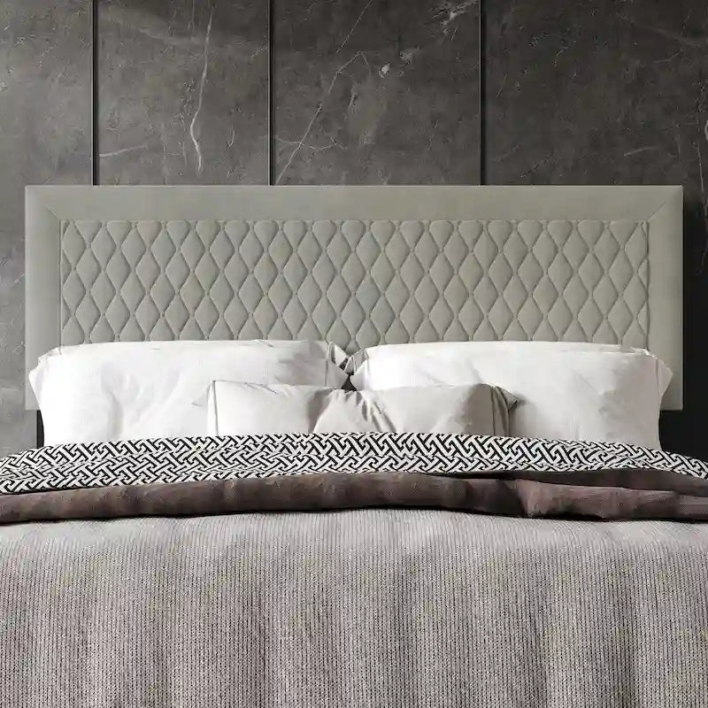 Tête de lit capitonnée en velours de style transitionnel