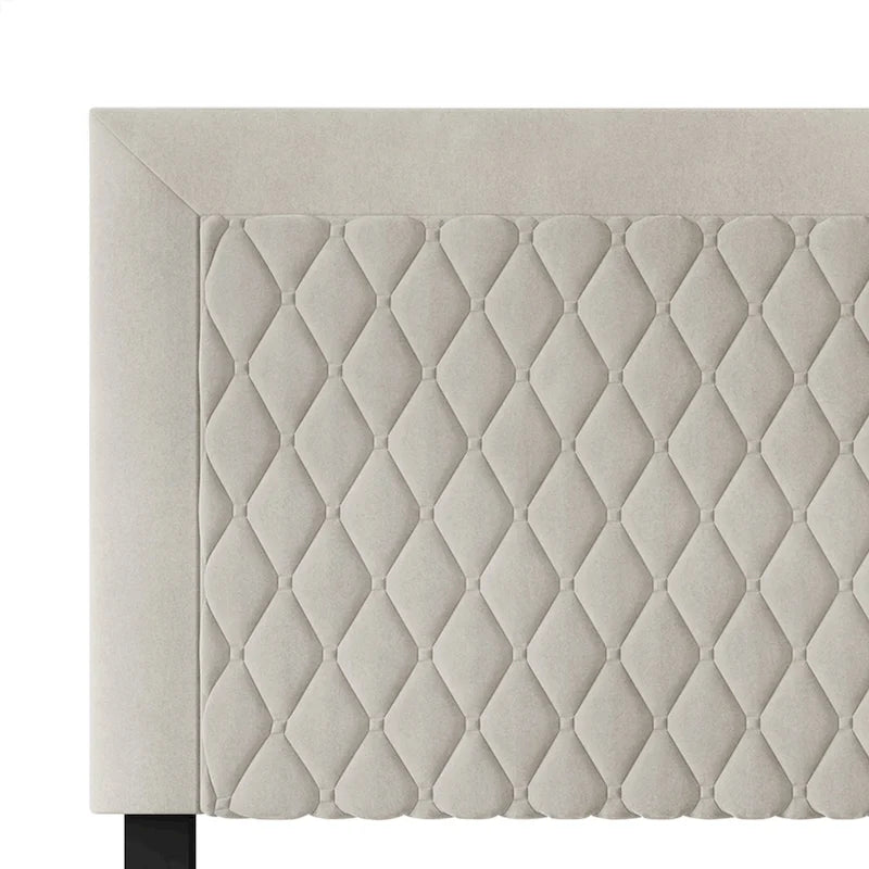 Tête de lit capitonnée en velours de style transitionnel