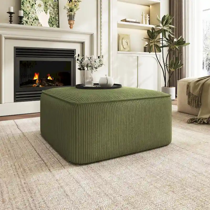 pouf carré en similicuir