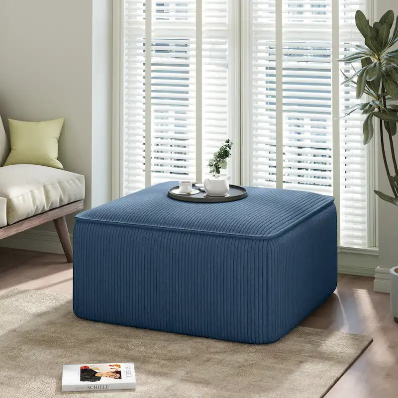 pouf carré en similicuir
