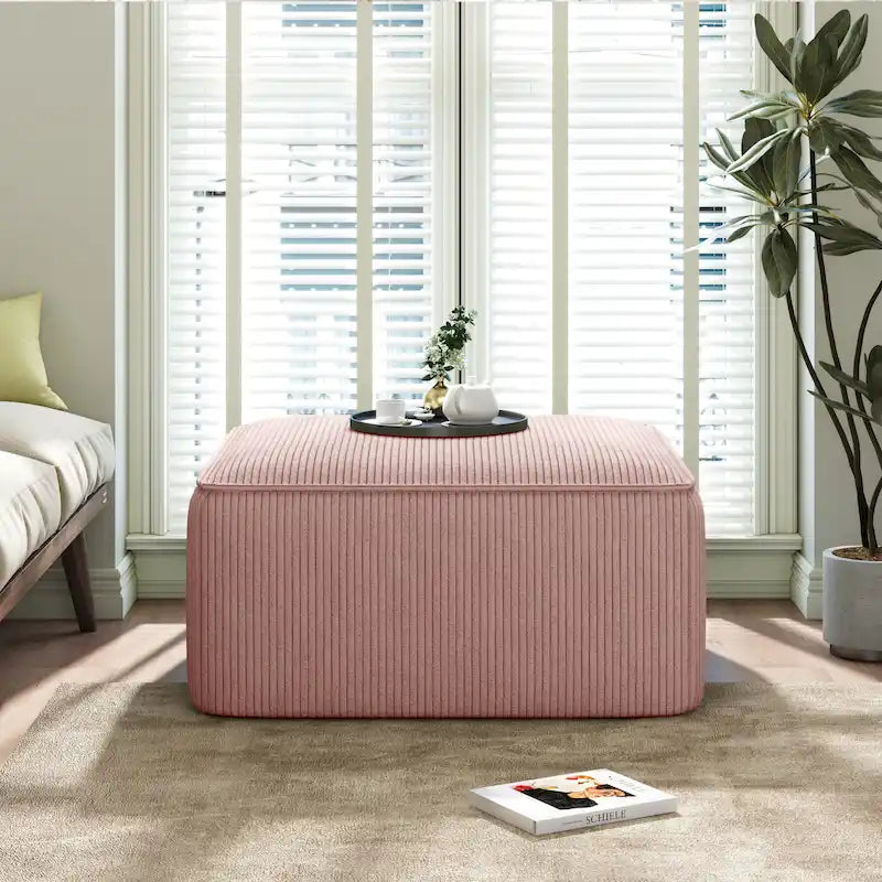 pouf carré en similicuir