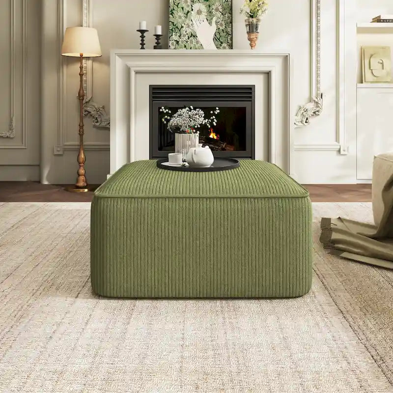 pouf carré en similicuir