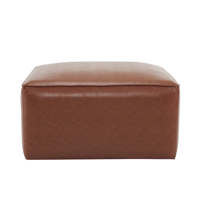 pouf carré en similicuir