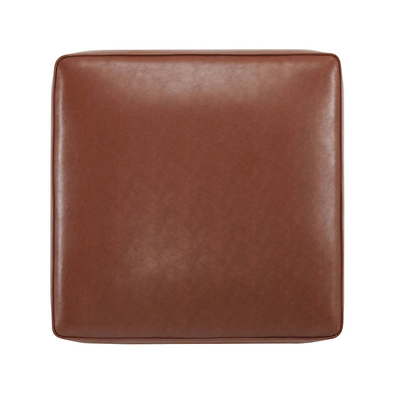 pouf carré en similicuir