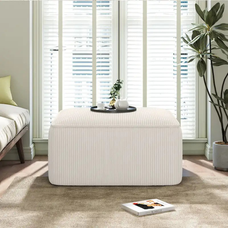 pouf carré en similicuir